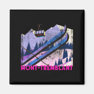 Mont-tremblant ski - vintage style mont-tremblant magnet