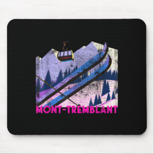 Mont-tremblant ski - vintage style mont-tremblant mouse mat