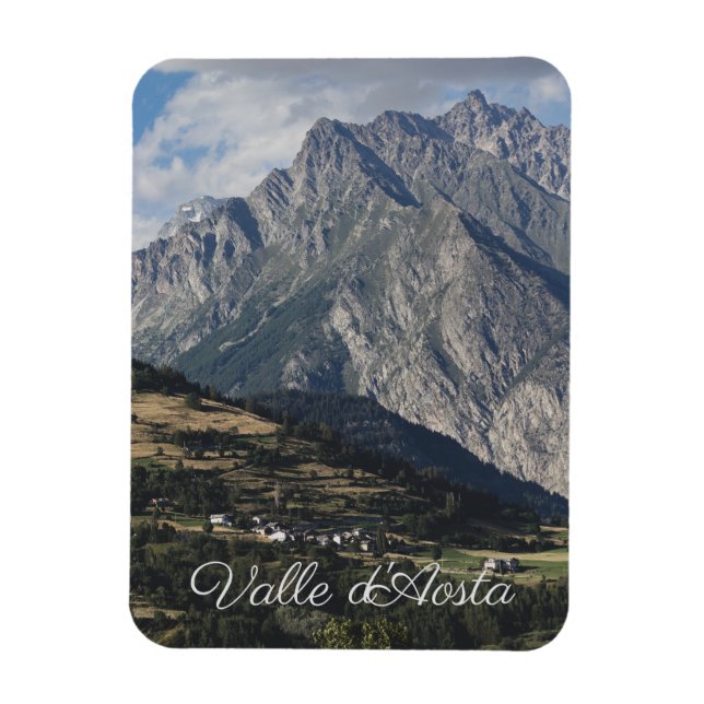 Mont Velan, from Buthier, Aosta Valley, Italy  Magnet (Vertical)