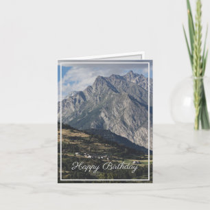 Mont Velan, from Buthier, Italy Birthday Card