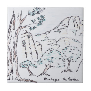 Montagne Sainte-Victoire South of France Tile