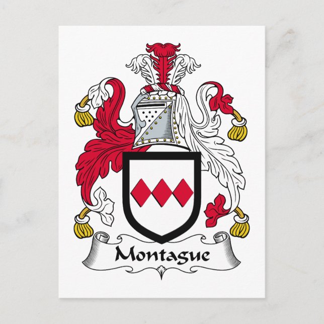 Montague Family Crest Postcard (Front)