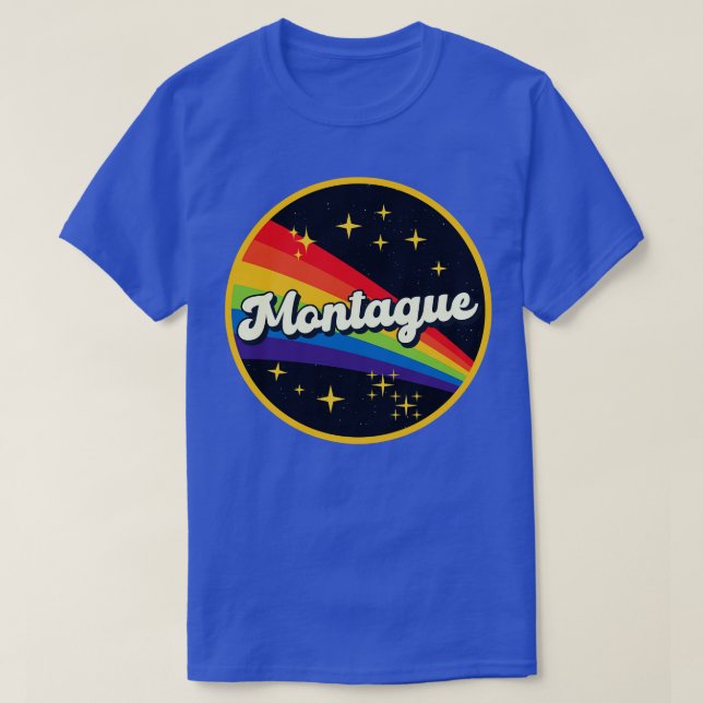 Montague Rainbow In Space Vintage Style T-Shirt (Design Front)