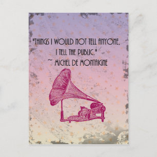 Montaigne Confesses Postcard