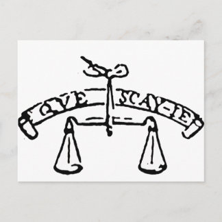 Montaigne's Motto- Que Sais-Je? What do I know? Postcard