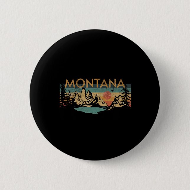 Montana 1  6 cm round badge (Front)