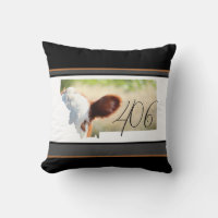 Montana 406 Brown Cow Green Meadow Throw Pillow