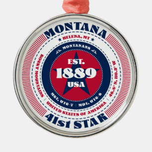 Montana 41st State Christmas Ornament