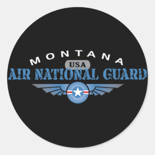 Montana Air National Guard Classic Round Sticker