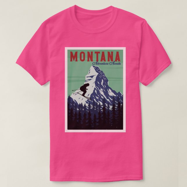 Montana alpine skiing  T-Shirt (Design Front)