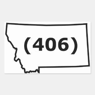 Montana Area Code Sticker