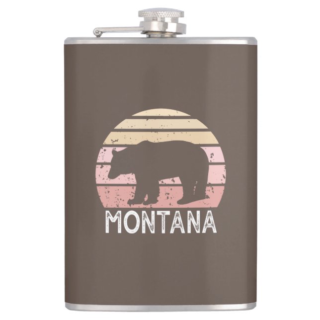 Montana Bear Hip Flask (Front)