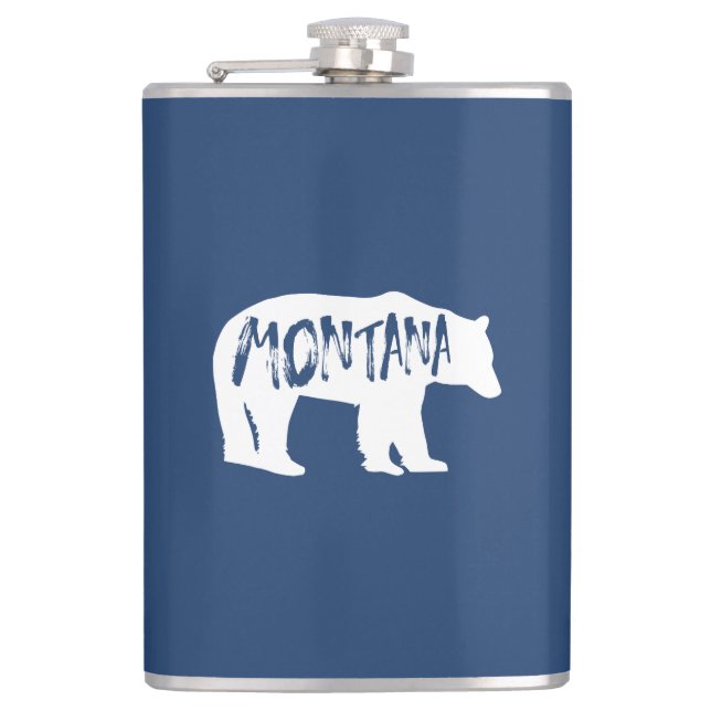 Montana Bear Hip Flask (Front)