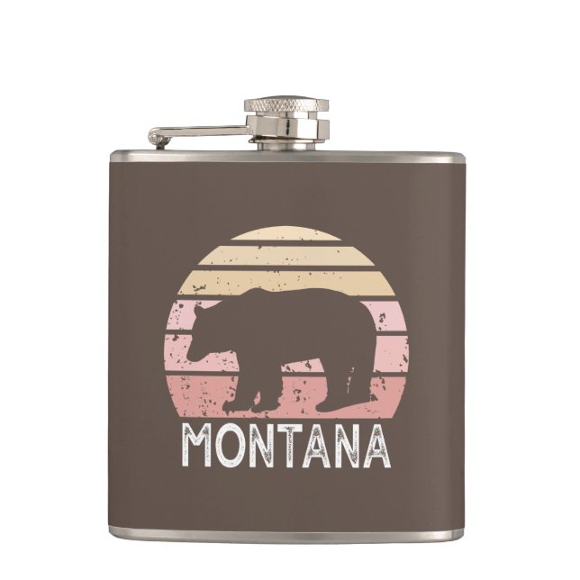 Montana Bear Hip Flask (Front)