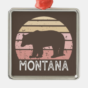 Montana Bear Metal Tree Decoration