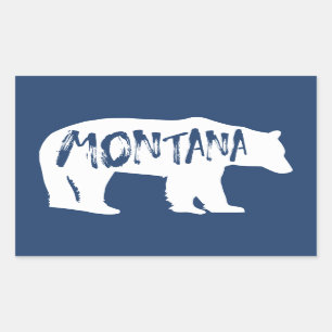 Montana Bear Rectangular Sticker