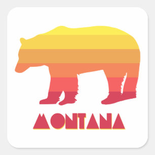 Montana Bear Square Sticker