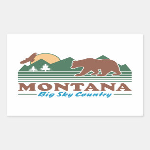 Montana Big Sky Country Rectangular Sticker