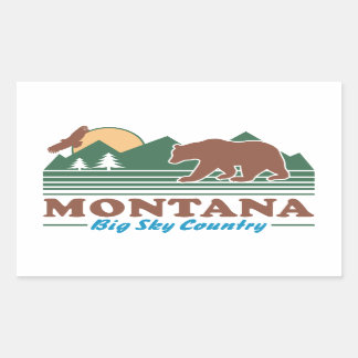 Montana Big Sky Country Rectangular Sticker