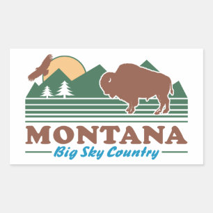 Montana Big Sky Country Rectangular Sticker