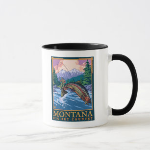 Montana -- Big Sky CountryFly Fishing Scene Mug