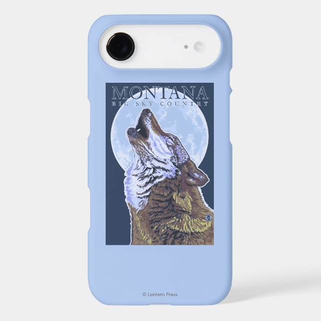 Montana -- Big Sky CountryHowling Wolf Case-Mate iPhone Case (Back)