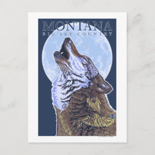 Montana -- Big Sky CountryHowling Wolf Postcard