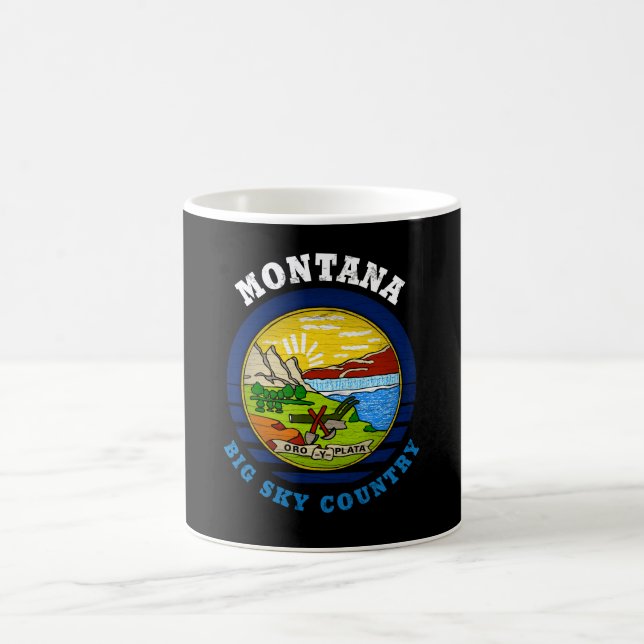 MONTANA BIG SKY STATE FLAG COFFEE MUG (Center)