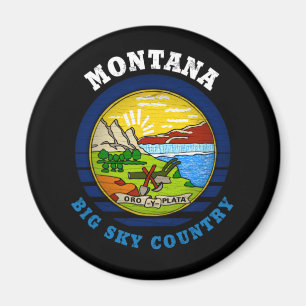 MONTANA BIG SKY STATE FLAG MAGNET