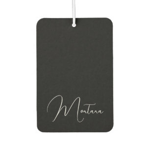 Montana Black With White Lettering Car Air Freshener