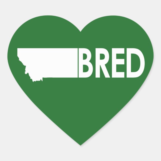Montana Bred Heart Sticker (Front)