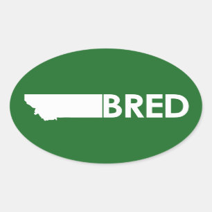 Montana Bred Oval Sticker