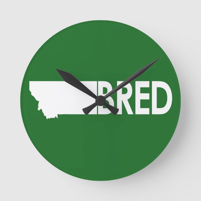 Montana Bred Round Clock (Front)