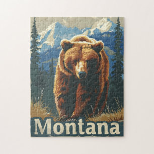 Montana Brown Bear Grizzly Jigsaw Puzzle