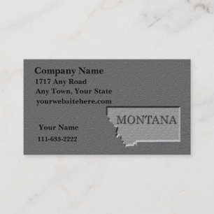Montana Business card carved stone look