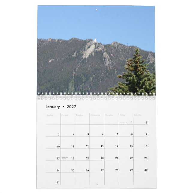 Montana calendar (Jan 2027)