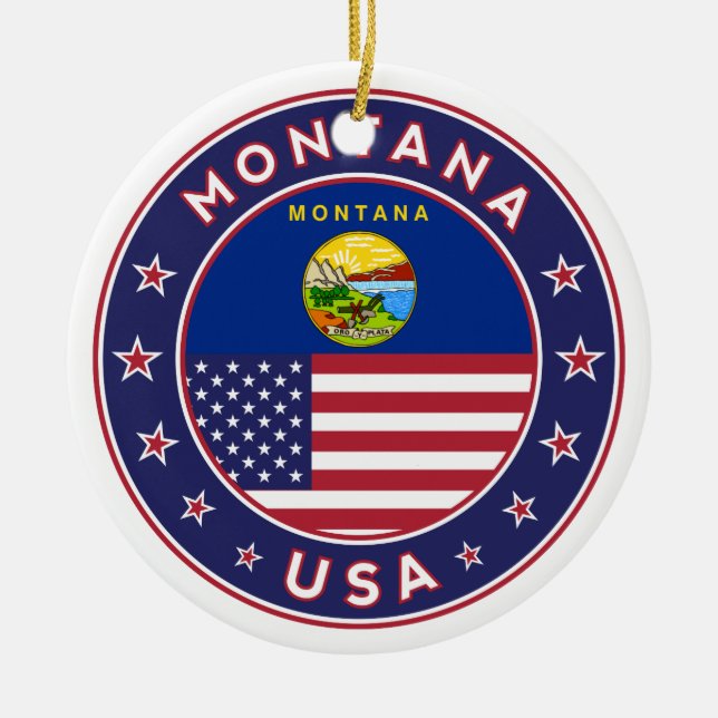 Montana Ceramic Tree Decoration (Front)