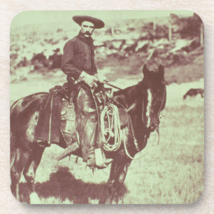Montana Cowboy, c.1880 (b/w photo) Coaster
