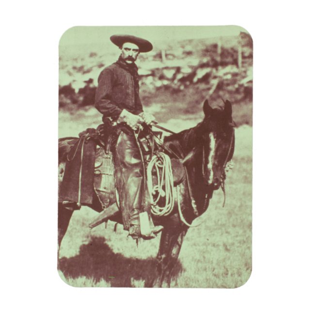 Montana Cowboy, c.1880 (b/w photo) Magnet (Vertical)