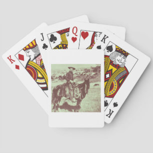 Montana Cowboy, c.1880 (b/w photo) Playing Cards