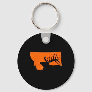 Montana Elk Hunting Key Ring