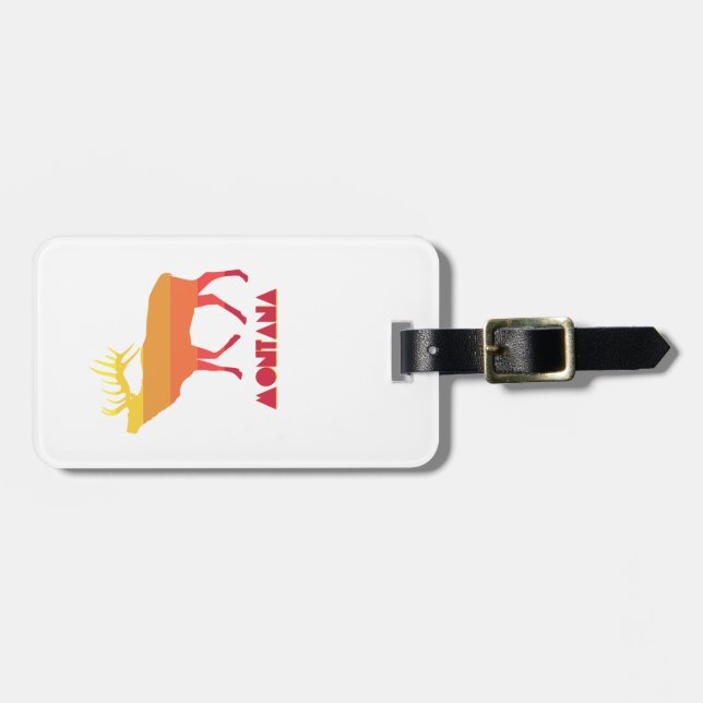Montana Elk Luggage Tag (Front Horizontal)