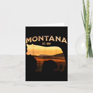 Montana Est 1889 Wolf Scenic Wilderness View Card