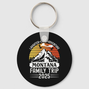 Montana Family Trip 2025 Mountain Camping Adventur Key Ring