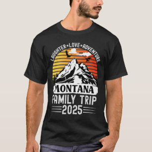 Montana Family Trip 2025 Mountain Camping Adventur T-Shirt