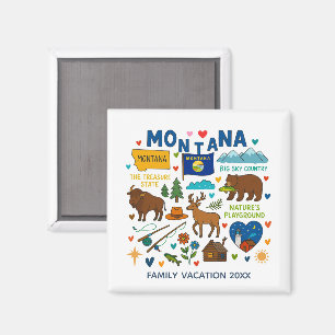 Montana Family Trip Keepsake Custom Magnet