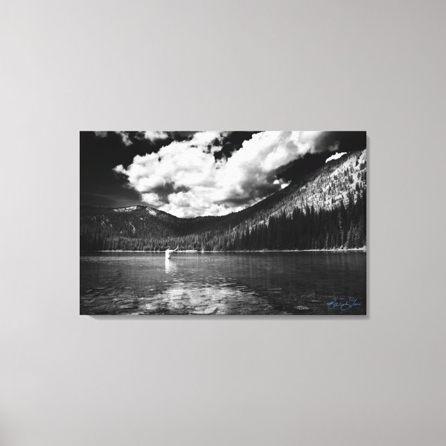 Montana Fisherman Canvas Print (Front)