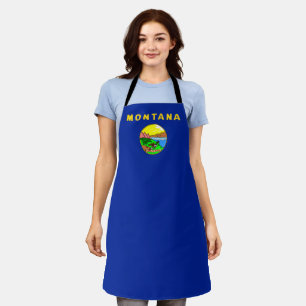Montana flag apron