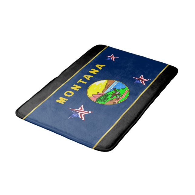 Montana flag bath mat (Angled)