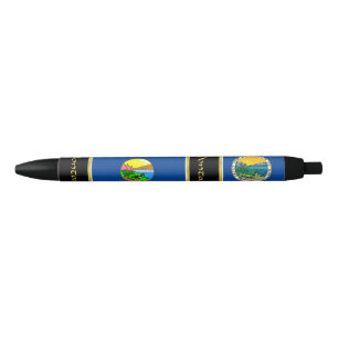 Montana flag black ink pen